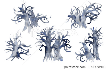 Watercolor Halloween Decoration Material Set Watercolor Halloween Decoration Material Set 141428909