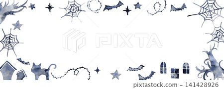 Watercolor Halloween Decoration Material Set Watercolor Halloween Decoration Material Set 141428926
