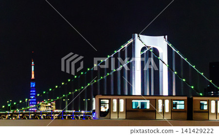 Yurikamome and Rainbow Bridge Yurikamome and Rainbow Bridge 141429222