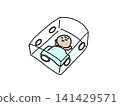 A baby sleeping in an incubator 141429571