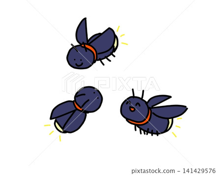 Fireflies flying around Fireflies flying around 141429576