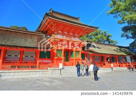 [大分縣]天氣晴朗的南津羅門市的美國神宮 141429976