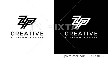 ZP or PZ initial letter logo design vector ZP or PZ initial letter logo design vector 141430185