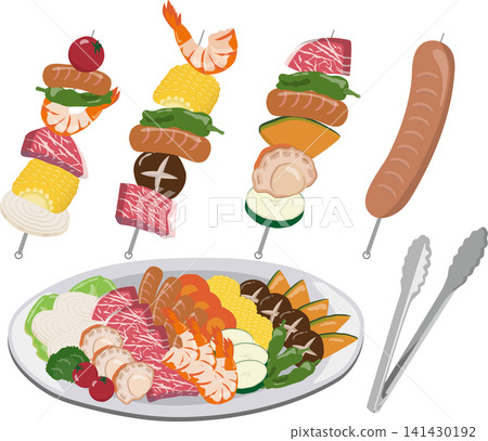 BBQ and ingredient set BBQ and ingredient set 141430192