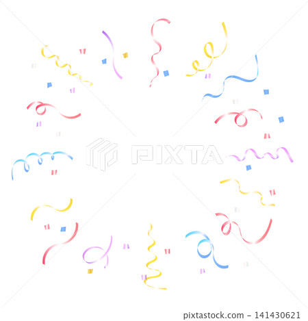 Colorful twisted ribbon circular frame Colorful twisted ribbon circular frame 141430621