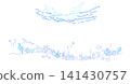 Ocean frame illustration: sea, underwater, waves, seabed, background, marine motif 141430757
