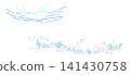 Ocean frame illustration: sea, underwater, waves, seabed, background, marine motif 141430758