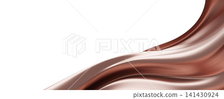 Abstract luxury rose gold pleated silk fabric waving isolated on white background with copy space 3D render Abstract luxury rose gold pleated silk fabric waving isolated on white background with copy space 3D render 141430924