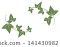 Simple ivy leaf frame material 141430982