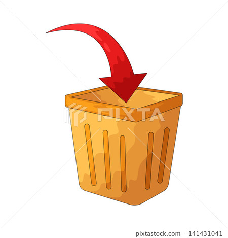 Illustration of Trash Down Illustration of Trash Down 141431041