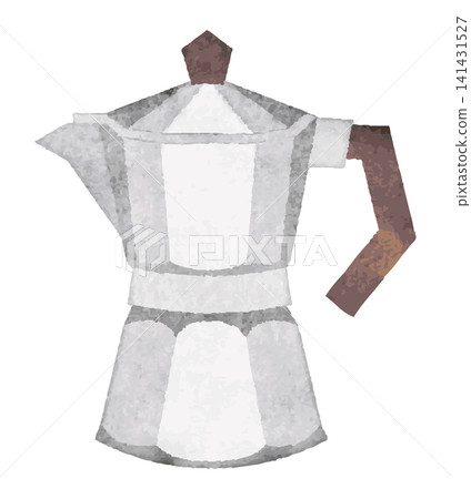 Mocha Pot - Hand-drawn watercolor illustration Mocha Pot - Hand-drawn watercolor illustration 141431527