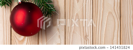 Christmas banner fir branch festive background Christmas banner fir branch festive background 141431824