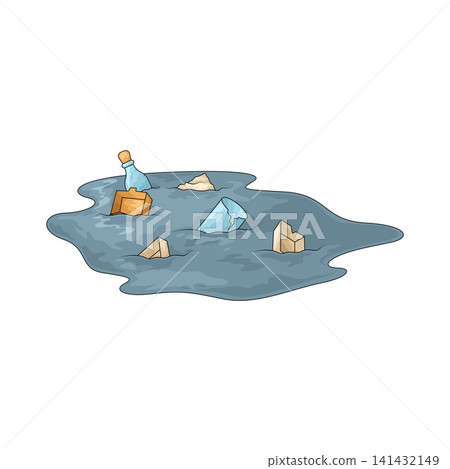 Illustration of water pollution Illustration of water pollution 141432149