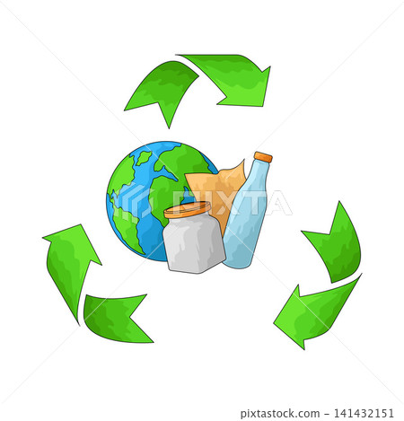 Illustration of recycling Illustration of recycling 141432151