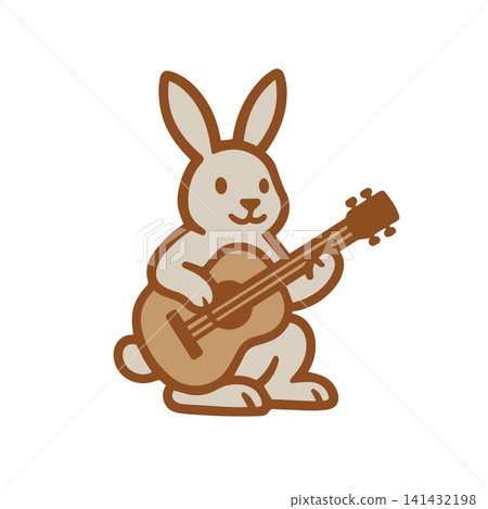 rabbit playing the guitar 141432198