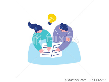 Illustrations related to teamwork, business, and education. Illustrations related to teamwork, business, and education. 141432736