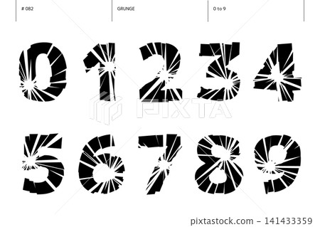 Grunge 的數字集合,從 0 到 9_082 Grunge 的數字集合,從 0 到 9_082 141433359