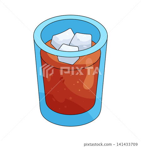 Illustration of iced chocolate drink Illustration of iced chocolate drink 141433709