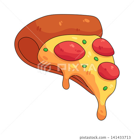 Illustration of pepperoni pizza Illustration of pepperoni pizza 141433713