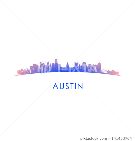 Austin skyline silhouette. Austin skyline silhouette. 141433764