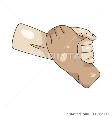 Illustration of helping hand Illustration of helping hand 141434116