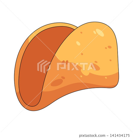 Illustration of taco shell Illustration of taco shell 141434175