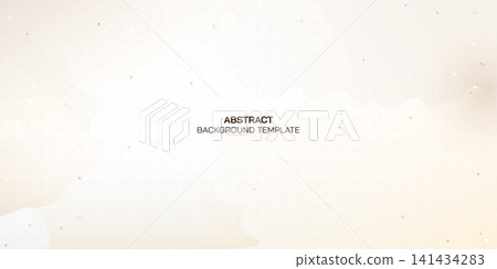 Abstract beige watercolor stained on white paper textured digital painting background. 141434283