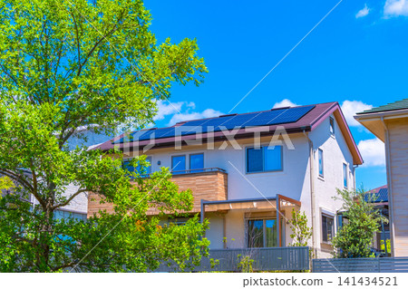 New eco-house with solar power 141434521