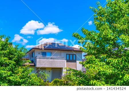 New eco-house with solar power New eco-house with solar power 141434524