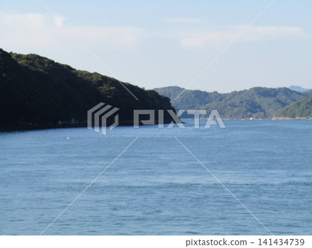 Goshoura Town, Amakusa City, Kumamoto Prefecture: The beautiful blue sea of Goshoura. Goshoura Town, Amakusa City, Kumamoto Prefecture: The beautiful blue sea of Goshoura. 141434739