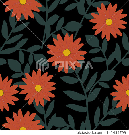 Floral seamless pattern, Flower chintz pattern seamless vector border print. Botanical batik background. Arabesque floral ornament motif for decoration fabric, women clothing, scarf, wallpaper design. Floral seamless pattern, Flower chintz pattern seamless vector border print. Botanical batik background. Arabesque floral ornament motif for decoration fabric, women clothing, scarf, wallpaper design. 141434799
