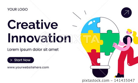 Technology Innovation Social Media Thumbnail Flat Cartoon Background Illustration Technology Innovation Social Media Thumbnail Flat Cartoon Background Illustration 141435047