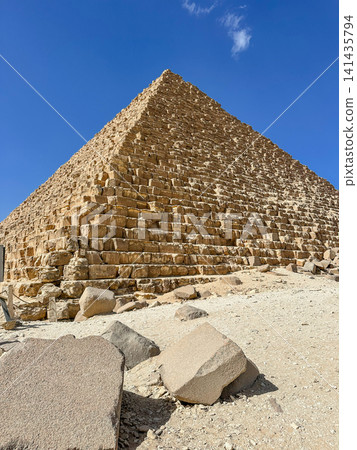 The majesty of the Egyptian pyramids, Cairo, Giza 141435794