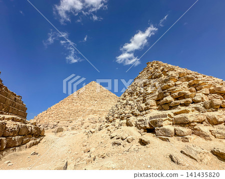 The majesty of the Egyptian pyramids, Cairo, Giza The majesty of the Egyptian pyramids, Cairo, Giza 141435820