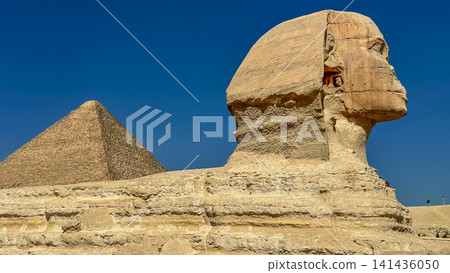 The Great Sphinx guards the pyramids of the pharaohs at Giza. The Great Sphinx guards the pyramids of the pharaohs at Giza. 141436050