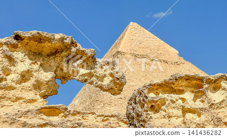 The majesty of the Egyptian pyramids, Cairo, Giza 141436282