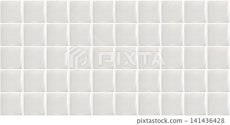 White ceramic tile wall texture background with realistic clean pattern White ceramic tile wall texture background with realistic clean pattern 141436428