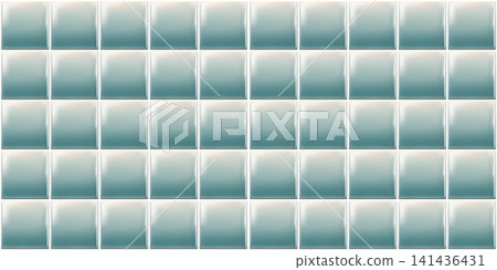 Blue glossy ceramic tile texture background with realistic 3d wall pattern Blue glossy ceramic tile texture background with realistic 3d wall pattern 141436431