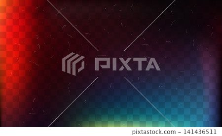 Cinematic film light leak gradient overlay on transparent background with dust Cinematic film light leak gradient overlay on transparent background with dust 141436511