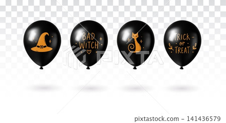 halloween balloon set with witch hat bad witch cat and trick or treat lettering halloween balloon set with witch hat bad witch cat and trick or treat lettering 141436579