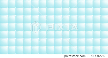 Blue pool tile glossy mosaic pattern with soft gradient square grid background 141436592