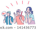 Men and women enjoying their fan activities 141436773