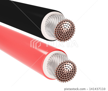 Red and Black Photovoltaic Solar Power Cables Red and Black Photovoltaic Solar Power Cables 141437110