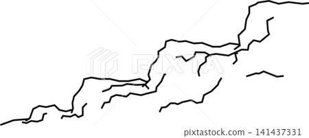 懸崖的線條畫插圖 懸崖的線條畫插圖 141437331