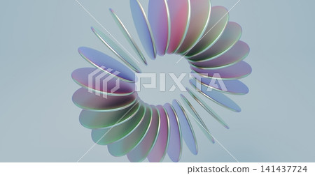 Luxury Pastel Glass Ring Spiral Abstract Minimal 3D Background Luxury Pastel Glass Ring Spiral Abstract Minimal 3D Background 141437724
