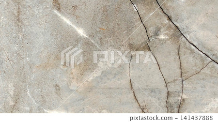 Cracked concrete surface with branching fissures. Cracked concrete surface with branching fissures. 141437888