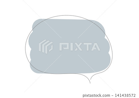 Simple speech bubble graphic with a soft gray fill and outline on transparent or white background Simple speech bubble graphic with a soft gray fill and outline on transparent or white background 141438572
