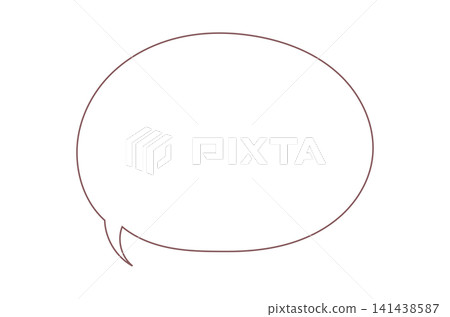 Simple outline of an empty speech bubble on transparent or white background Simple outline of an empty speech bubble on transparent or white background 141438587