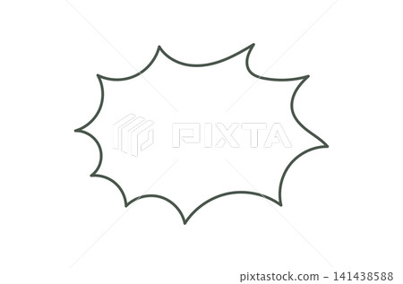 Explosion shape speech bubble outline for comic book dialogue and sound effects on transparent or white background Explosion shape speech bubble outline for comic book dialogue and sound effects on transparent or white background 141438588