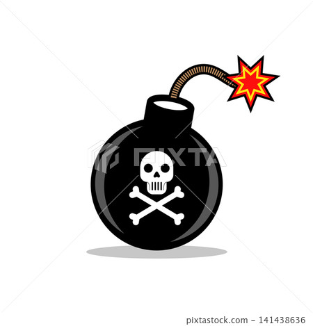 Cartoon Black Bomb Cartoon Black Bomb 141438636